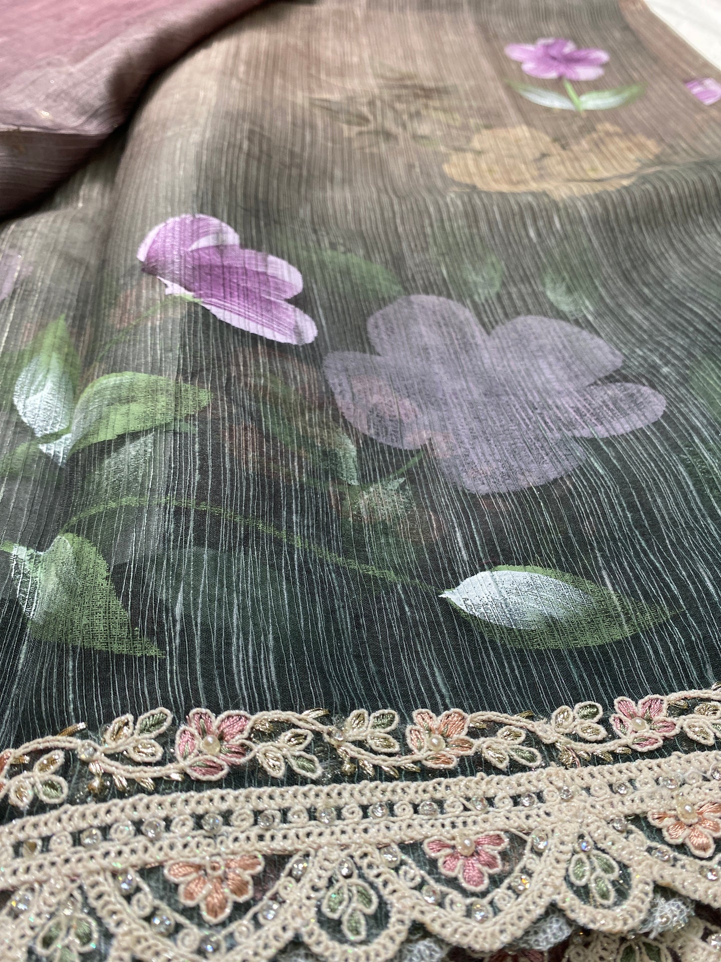 Hand painted Designer saree