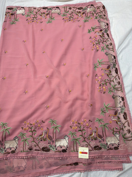 Georgette designer Sarees