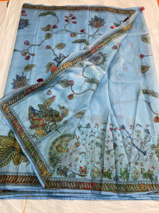Glass tissue kalamkari