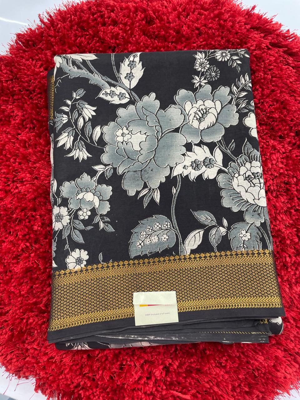 Kalamkari silk saree with nizam border