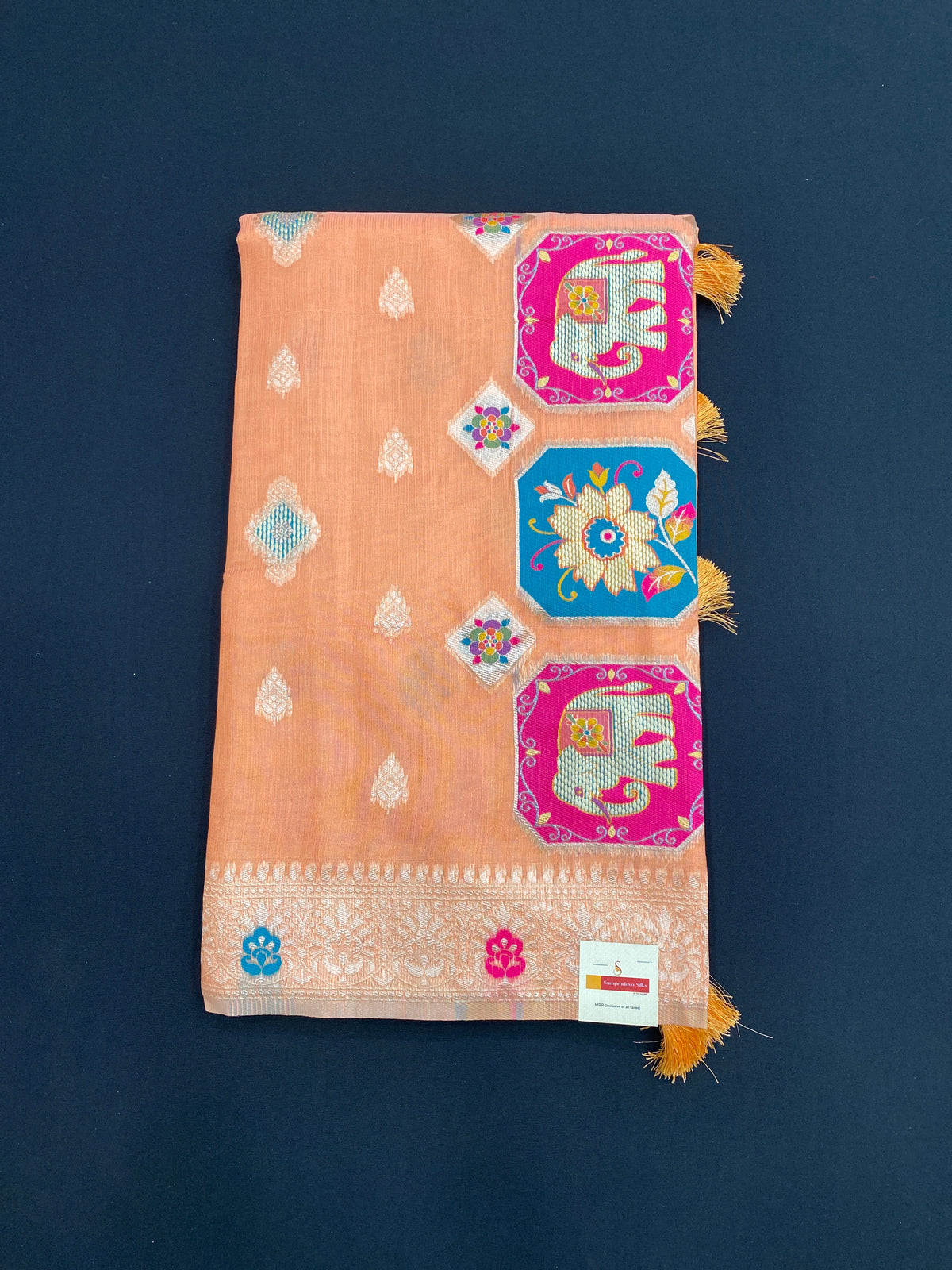 Jamdani blouse saree