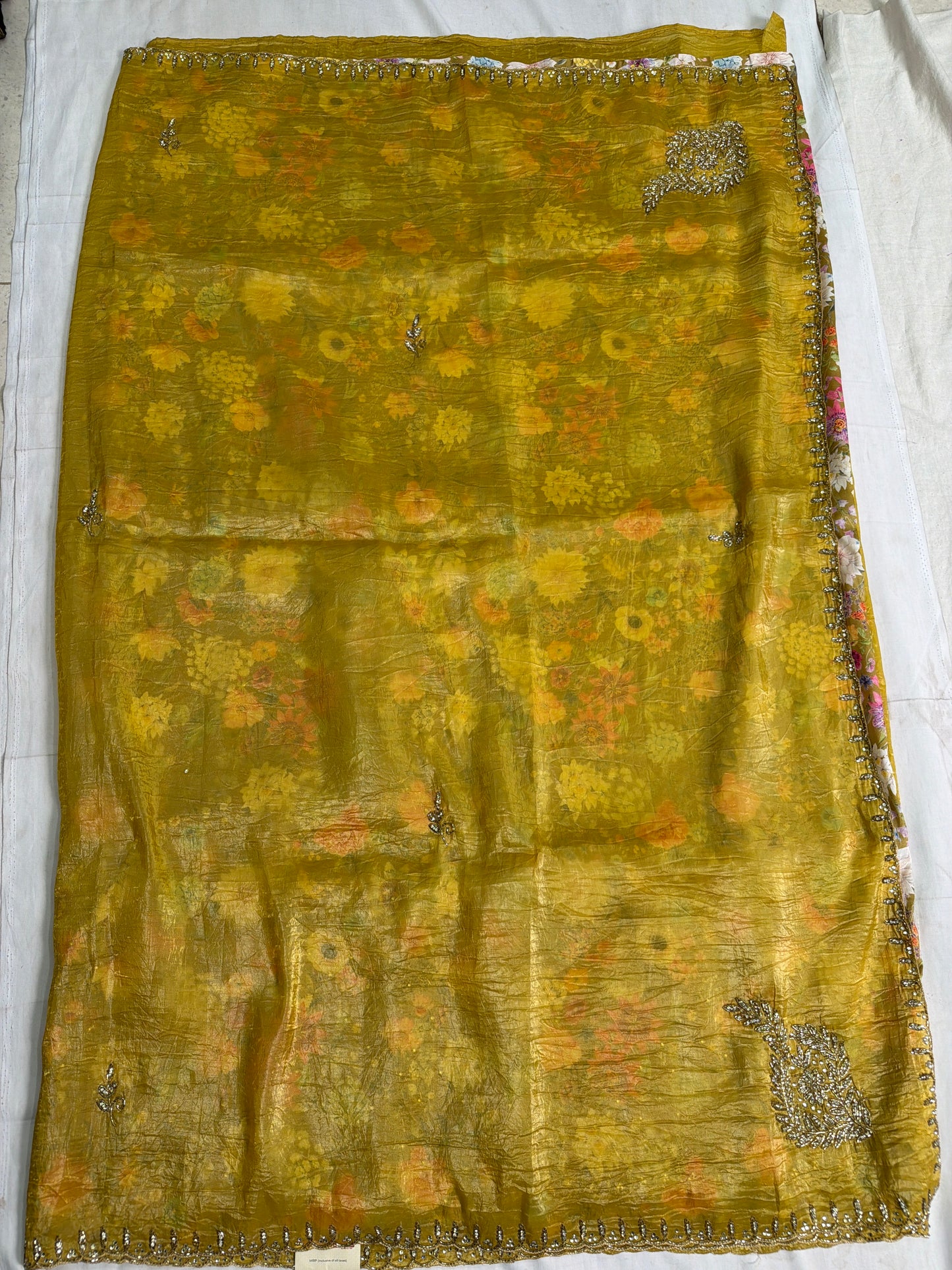 Hand work Glass Organza