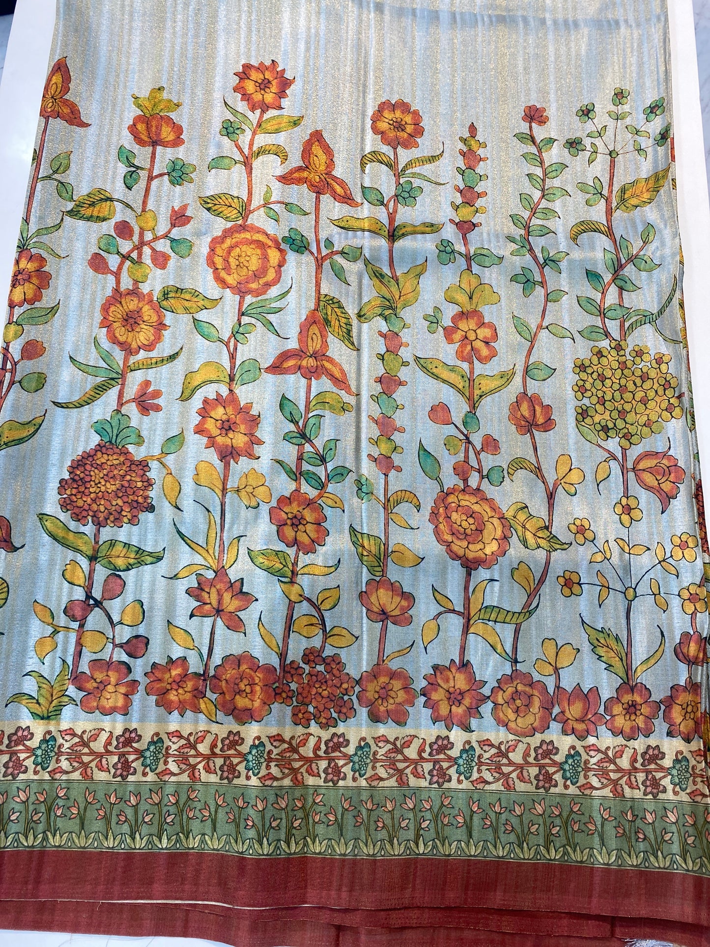 Tussar tissue handloom