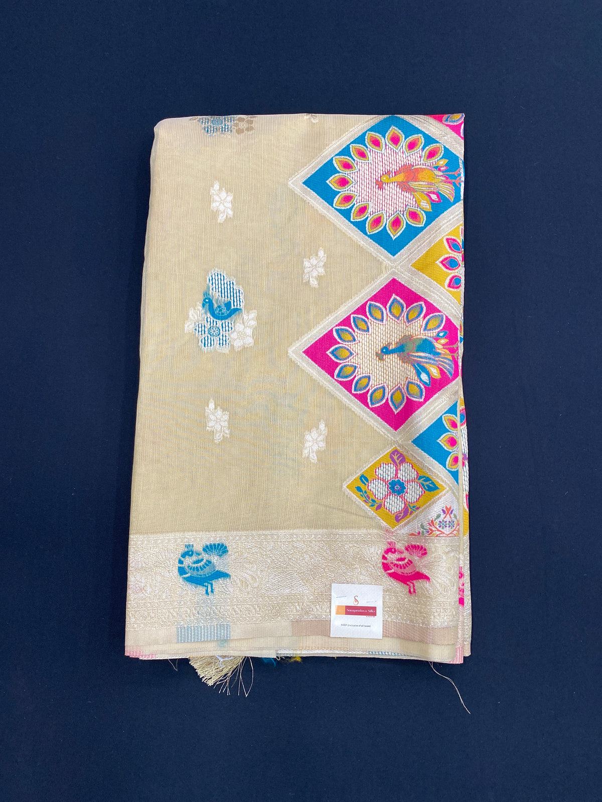 Jamdani blouse saree