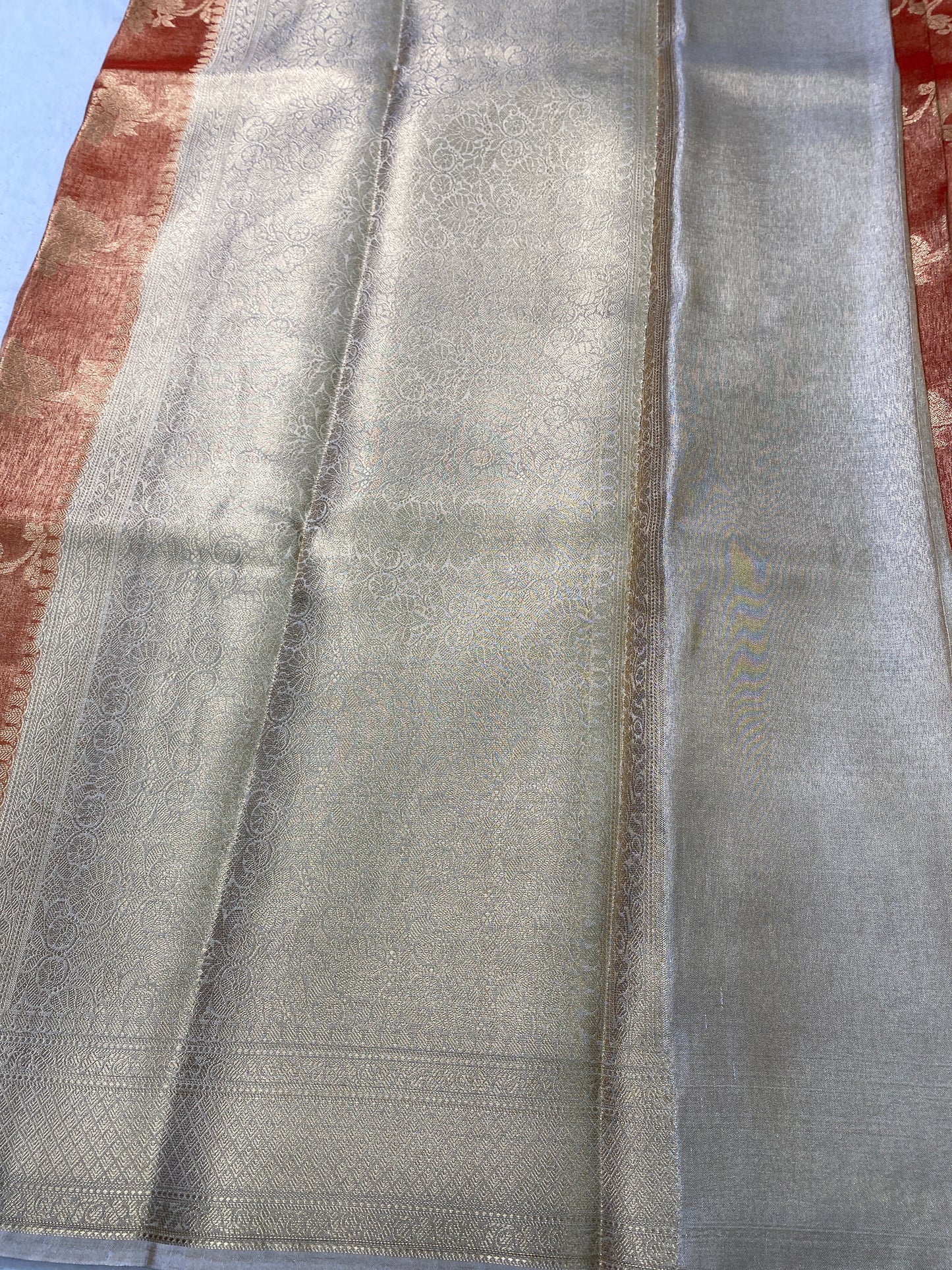 Tissue crush saree