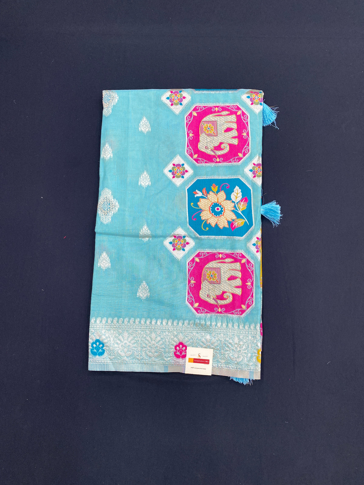 Jamdani blouse saree