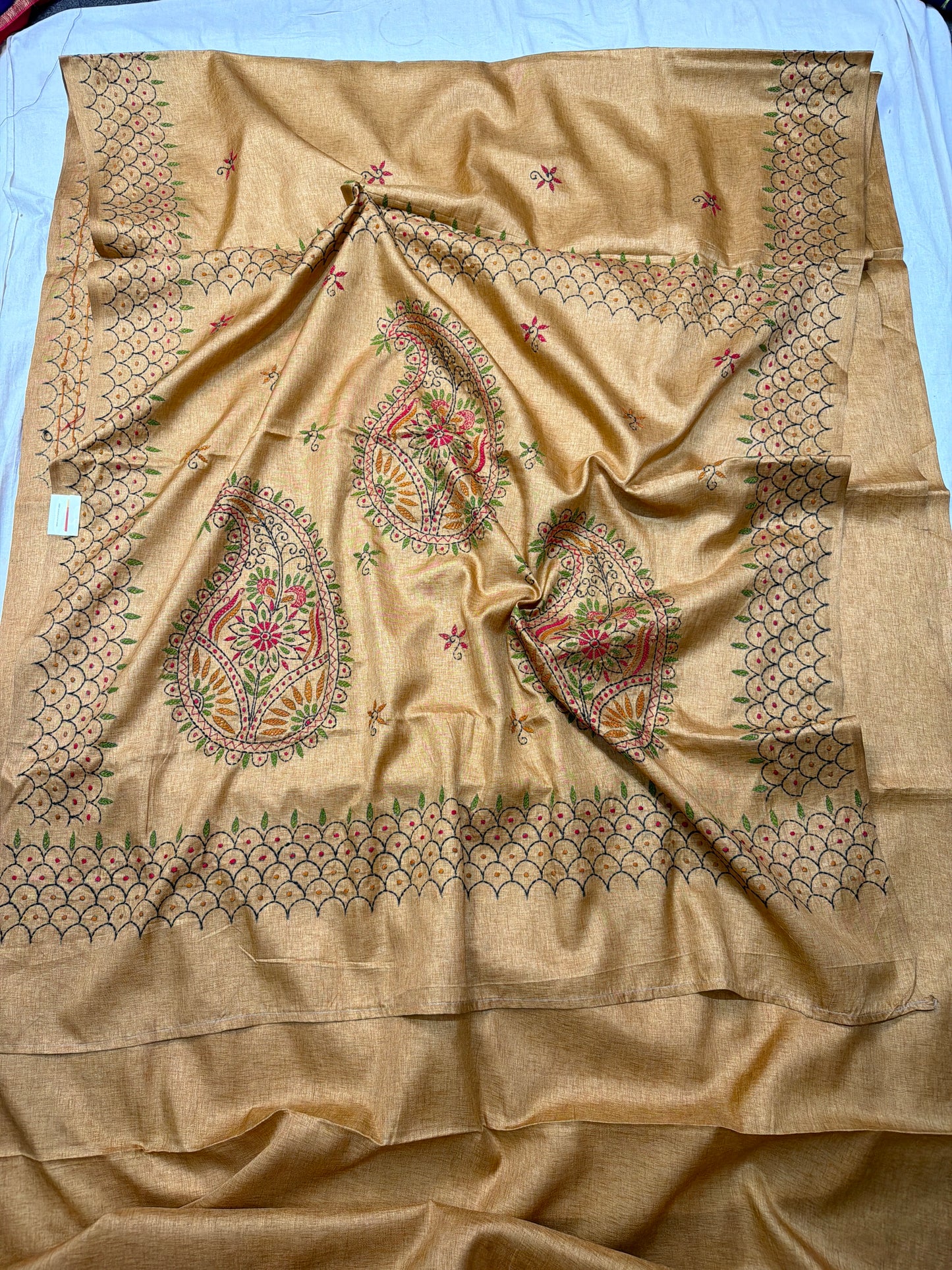 Katha work saree