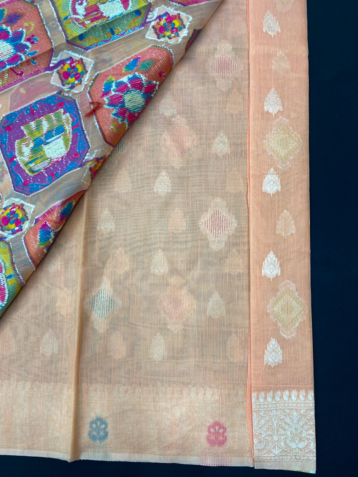 Jamdani blouse saree