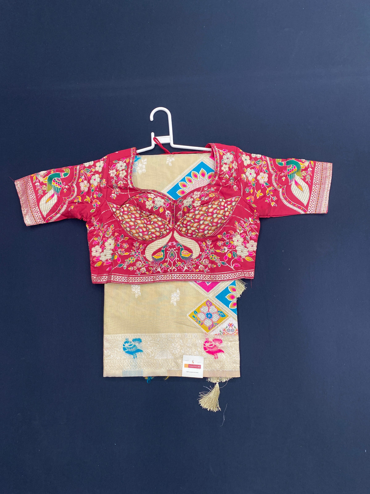 Jamdani blouse saree