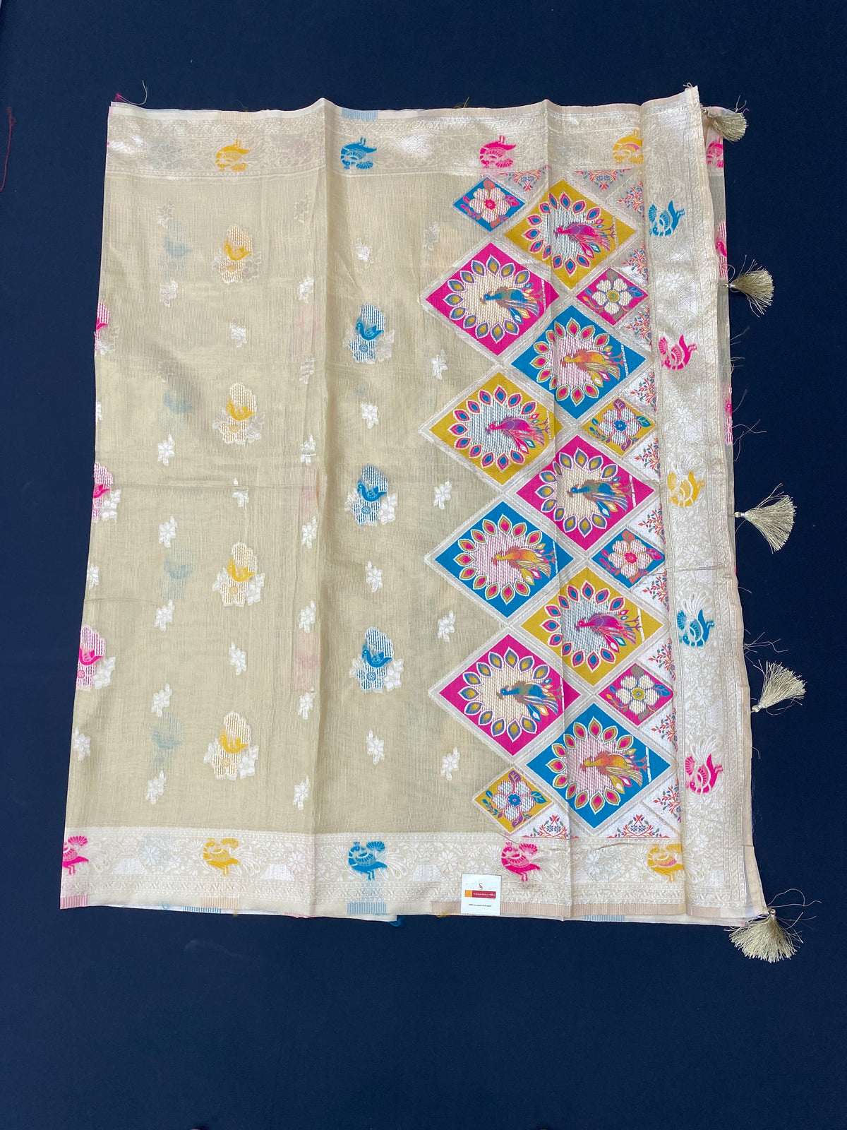 Jamdani blouse saree