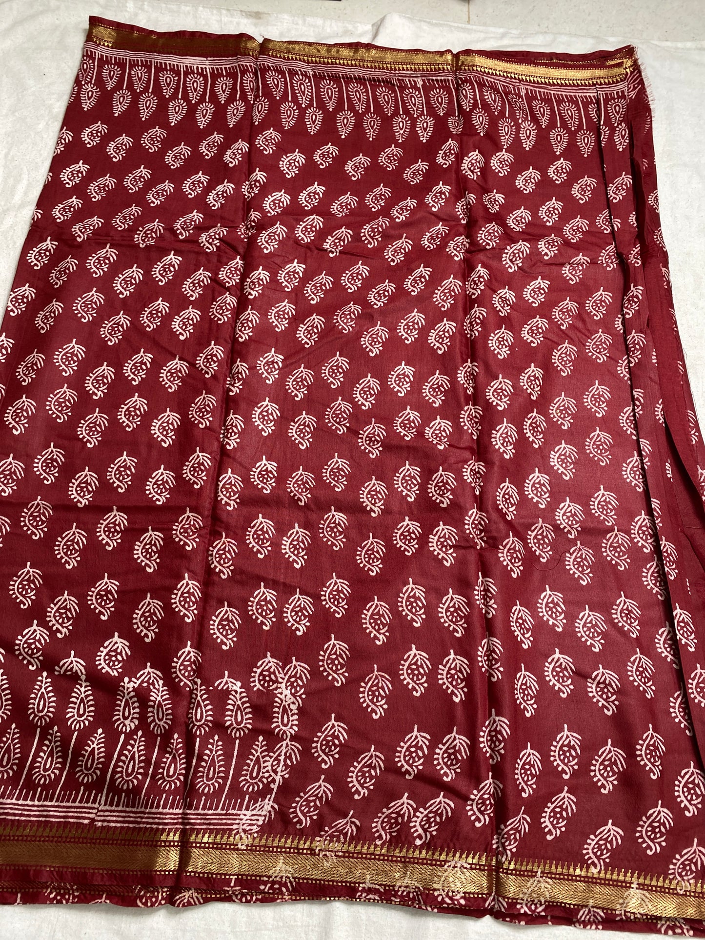 Semi maheshwari floor print