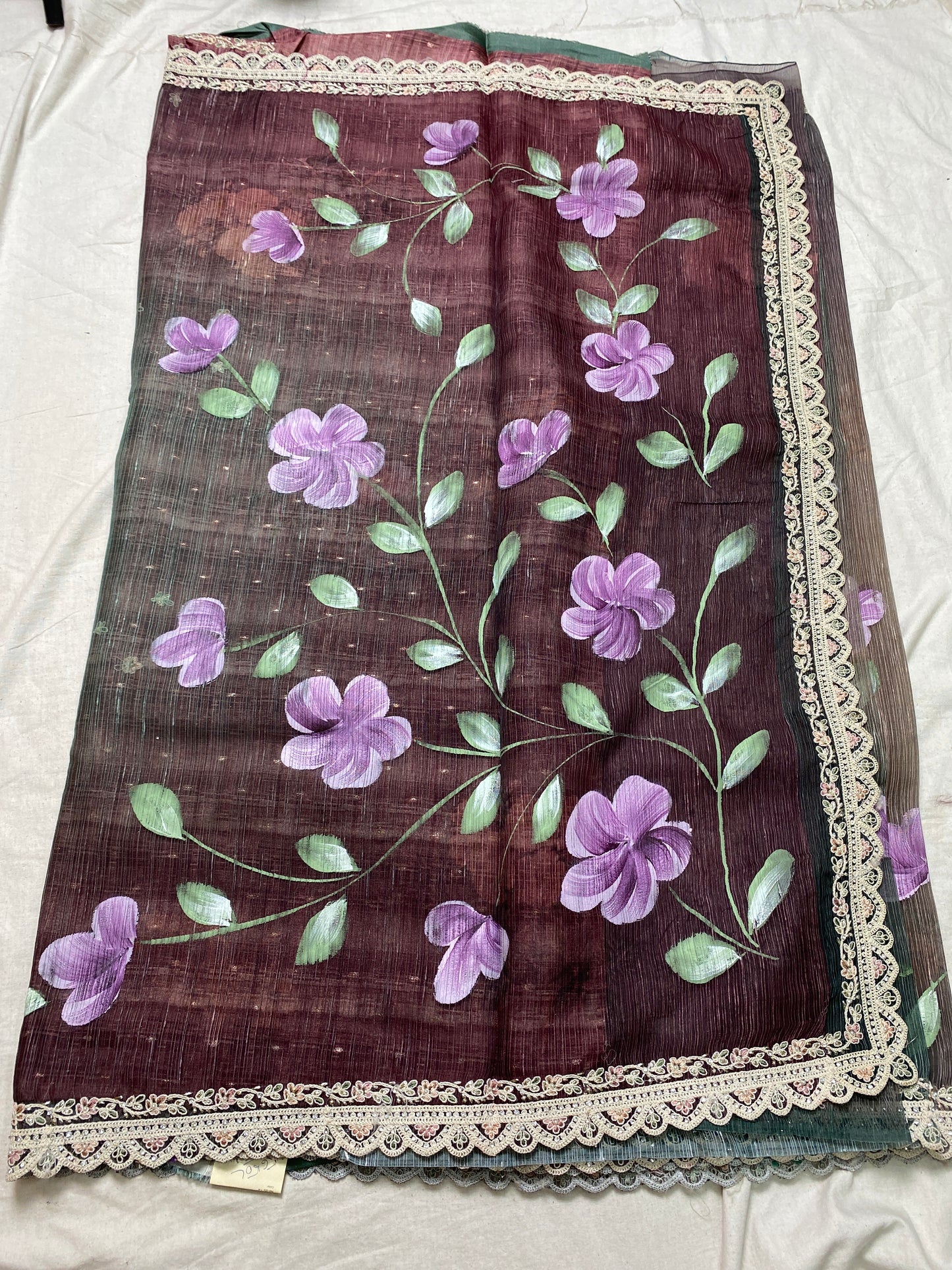 Hand painted Designer saree