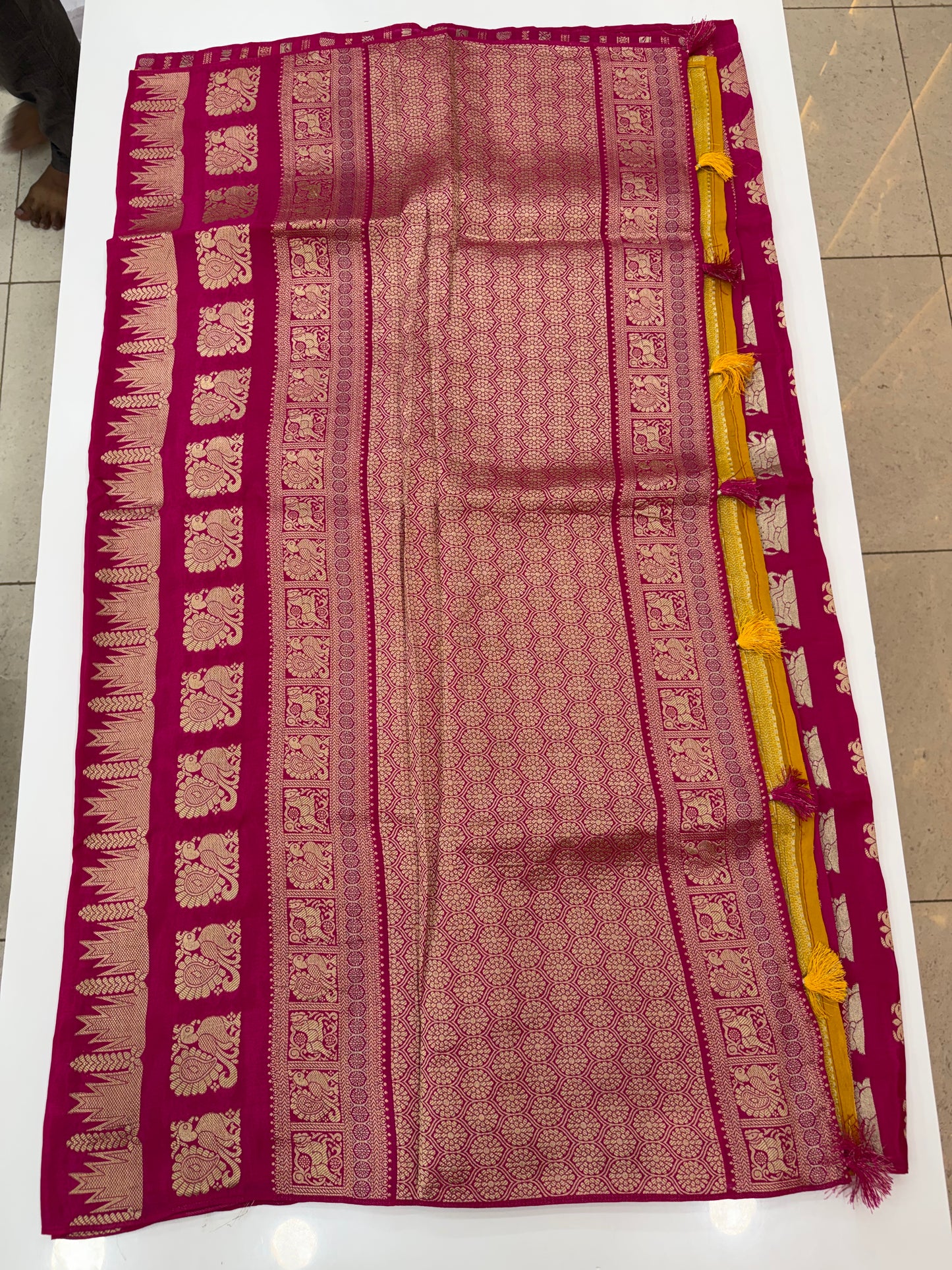 Green mango Saree