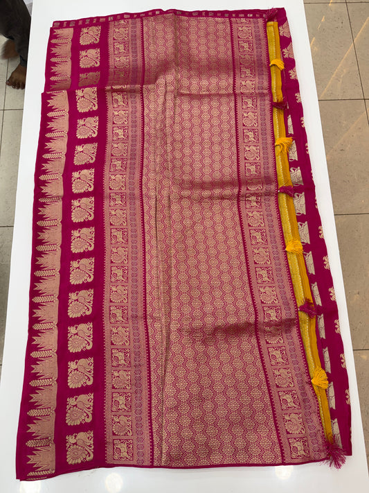 Green mango Saree