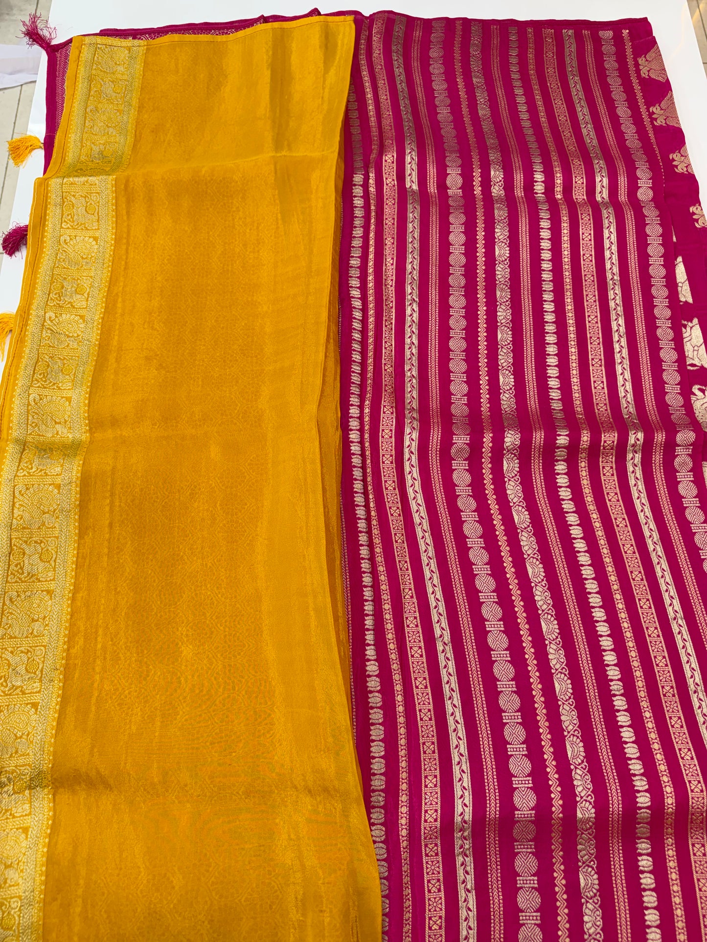 Green mango Saree