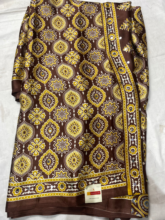 Ajrak with art mirror work