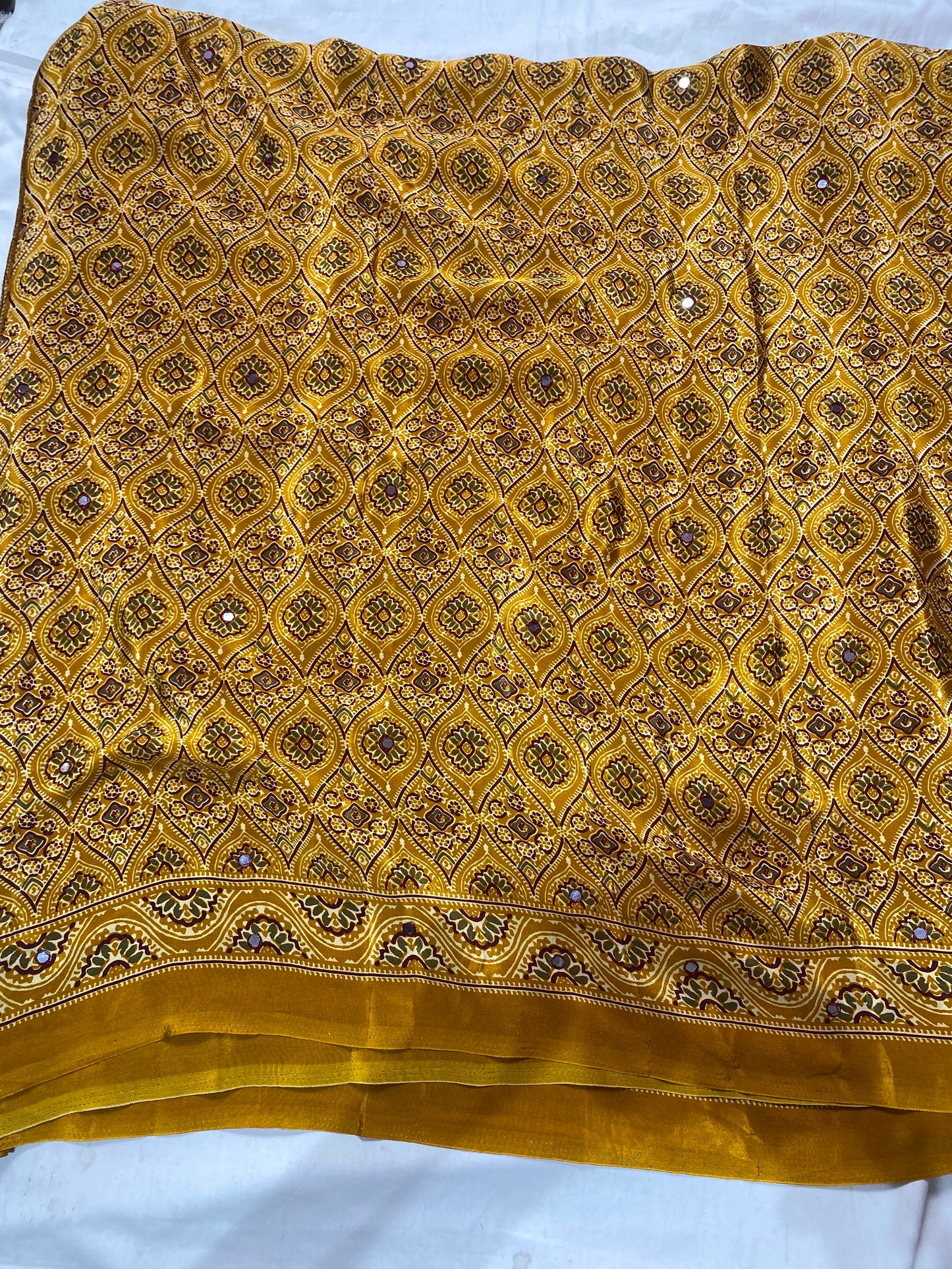 Ajrak with art mirror work