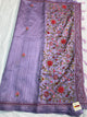 Row tussar embroidery