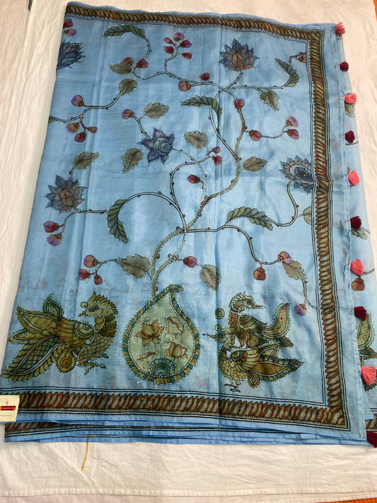 Glass tissue kalamkari