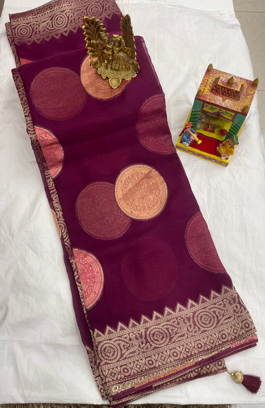 ORGANZA BANARAS SAREE