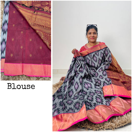 MERCIDIZED POCHAMPALLY HANDLOOM SAREE